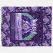Couverture Polaire Fée de la pluie violette (Devant (Horizontal))