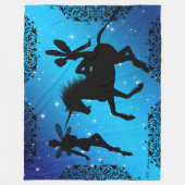 Couverture Polaire Fée Elfe et Licorne Fantastique (Devant)