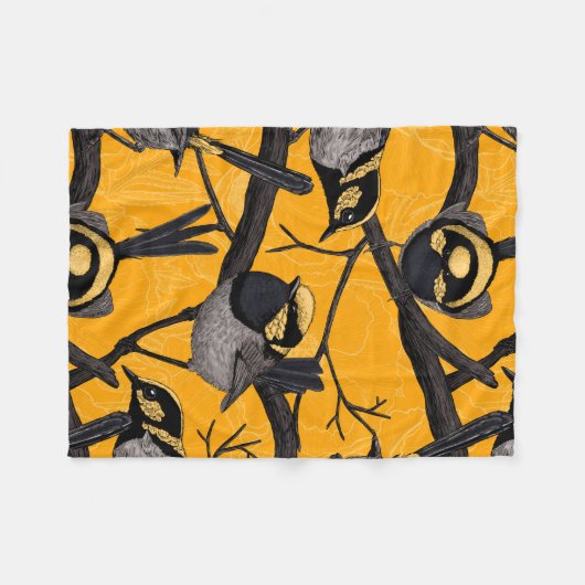 Couverture Polaire Fée en jaune (Devant (Horizontal))