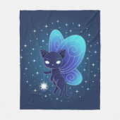 Couverture Polaire Fée Pixie Chat Étoile de Nuit (Devant)