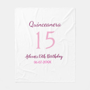 Couverture Polaire Fée rose 15e anniversaire simple moder quinceanera