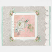 Couverture Polaire Fée Teapot Dragonfly Crib Nom du bébé Personnalisé (Devant (Horizontal))