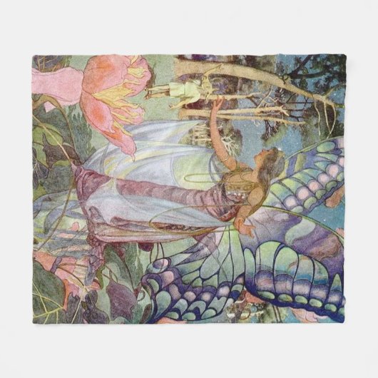 Couverture Polaire Fée vintage (Devant (Horizontal))