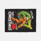 Couverture Polaire Feeling 67 Funny Christmas Bigfoot Holiday (Devant (Horizontal))