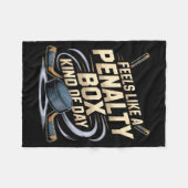 Couverture Polaire Feels Like A Penalty Box Kind Of Day Funny Hockey (Devant (Horizontal))