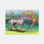 Couverture Polaire Féeries Unicorn arc-en-ciel (Devant (Horizontal))