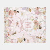 Couverture Polaire Fées d'aquarelle de Whimsal Fleur sauvage Pré (Devant (Horizontal))