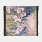 Couverture Polaire Fées de la neige faisant de la neige (Devant (Horizontal))