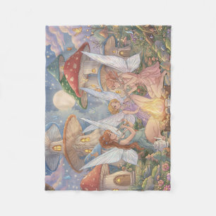 Couverture Polaire Fées Magiques du Jardin Pique-Nique Doux Plaid à J