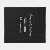 Couverture Polaire Félicitations ajouter un message de nom simple dip (Devant (Horizontal))