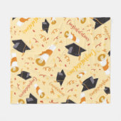 Couverture Polaire Félicitations d'obtention de diplôme (Devant (Horizontal))