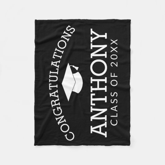 Couverture Polaire Félicitations Graduate Class of 20xx - Modern (Devant)