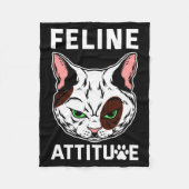 Couverture Polaire Feline Attitude Chat Mood Caractère animal de comp (Devant)