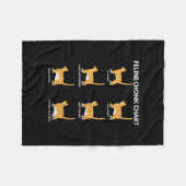 Couverture Polaire Feline Chonk Graphique Drôle Chat Échelle Mème Cha (Devant (Horizontal))