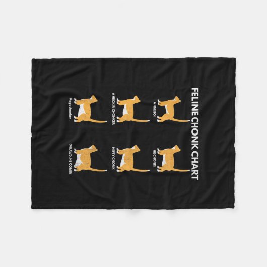 Couverture Polaire Feline Chonk Graphique Drôle Chat Échelle Mème Cha (Devant (Horizontal))