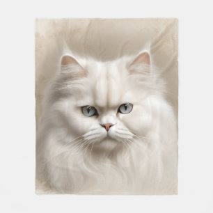Couverture Polaire Féline de chat persan Élégant