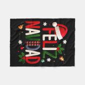 Couverture Polaire Feliz Navidad Pajamas Spanish Mexican Christmas Bo (Devant (Horizontal))