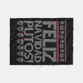 Couverture Polaire Feliz Navidad Putos Chingon Ugly Xmas Sweater Chri (Devant (Horizontal))
