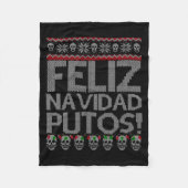 Couverture Polaire Feliz Navidad Putos Chingon Ugly Xmas Sweater Chri (Devant)