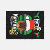 Couverture Polaire Feliz Navidog German Shepherd Dog Holiday Merry Ch (Devant (Horizontal))