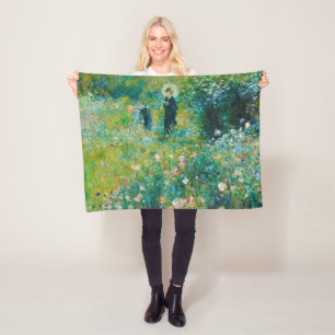 Couverture Polaire Femme à l'omrelle, jardin, Renoir