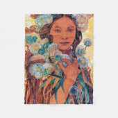 Couverture Polaire Femme amérindienne, Mucha (Devant)