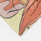 Couverture Polaire Femme Assis Sous Les Fleurs De Cerisiers (Coin)