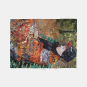 Couverture Polaire Femme assise sur le banc, Mary Cassatt (Devant (Horizontal))