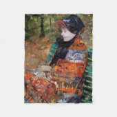 Couverture Polaire Femme assise sur le banc, Mary Cassatt (Devant)