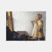 Couverture Polaire Femme avec collier de perles, Johannes Vermeer (Devant (Horizontal))