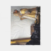 Couverture Polaire Femme avec collier de perles, Johannes Vermeer (Devant)