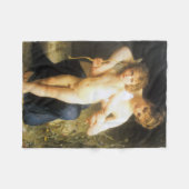 Couverture Polaire Femme avec Cupidon, Bouguereau (Devant (Horizontal))