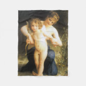 Couverture Polaire Femme avec Cupidon, Bouguereau (Devant)