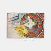 Couverture Polaire Femme avec du pavot, Mucha (Devant (Horizontal))