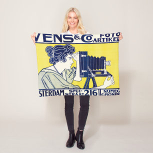 Couverture Polaire Femme caméra, photographe, Van Caspel