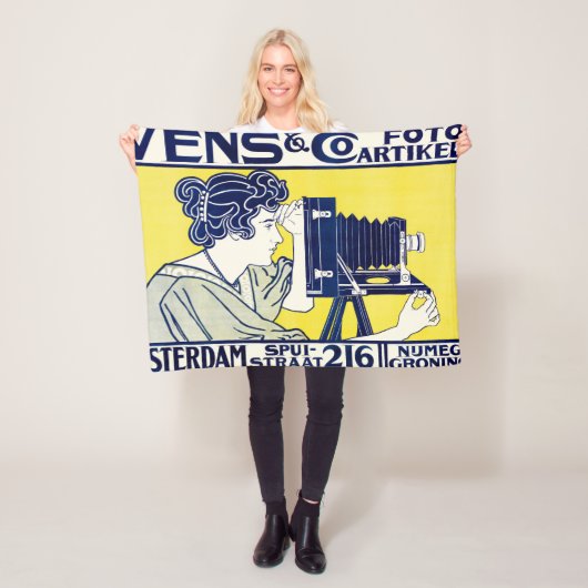 Couverture Polaire Femme caméra, photographe, Van Caspel (En situation)