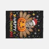 Couverture Polaire Femme Chat mignonne Hallothanksmas Halloween que (Devant (Horizontal))