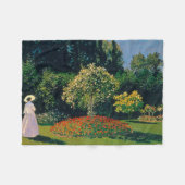 Couverture Polaire Femme dans un jardin, Monet (Devant (Horizontal))