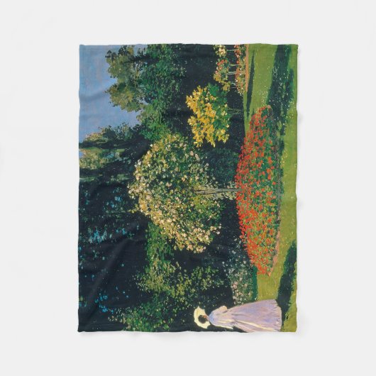 Couverture Polaire Femme dans un jardin, Monet (Devant)