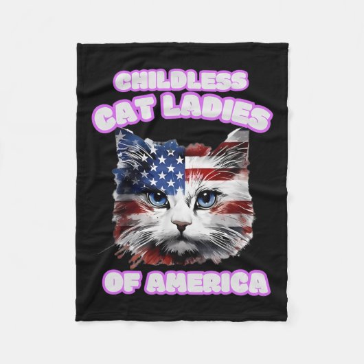 Couverture Polaire Femme De Chat Sans Enfant Pour Kamala (Devant)