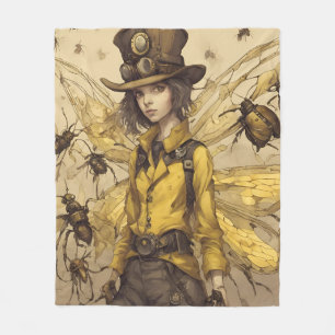 Couverture Polaire Femme d'insectes Steampunk