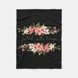 Couverture Polaire Femme Drôle Foxtrot Delta Tango Femme Flower Vint