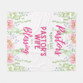 Couverture Polaire ✝️ Femme du pasteur épouse apprécient Merci cadeau (Devant (Horizontal))