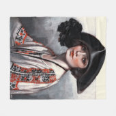 Couverture Polaire Femme en blouse brodée (Devant (Horizontal))