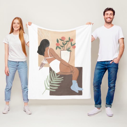 Couverture Polaire Femme en repos (En situation)