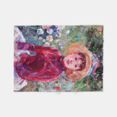 Couverture Polaire Femme en rouge, Berthe Morisot (Devant (Horizontal))