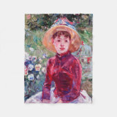 Couverture Polaire Femme en rouge, Berthe Morisot (Devant)