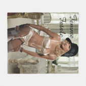 Couverture Polaire Femme fatale des années 1920 - Fumer et les armes  (Devant (Horizontal))