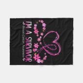 Couverture Polaire Femme I'm A Survivor Cancer du sein Sensibilisatio (Devant (Horizontal))