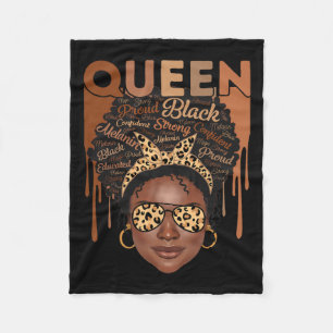 Couverture Polaire Femme noire éduquée Melanin forte Reine africaine